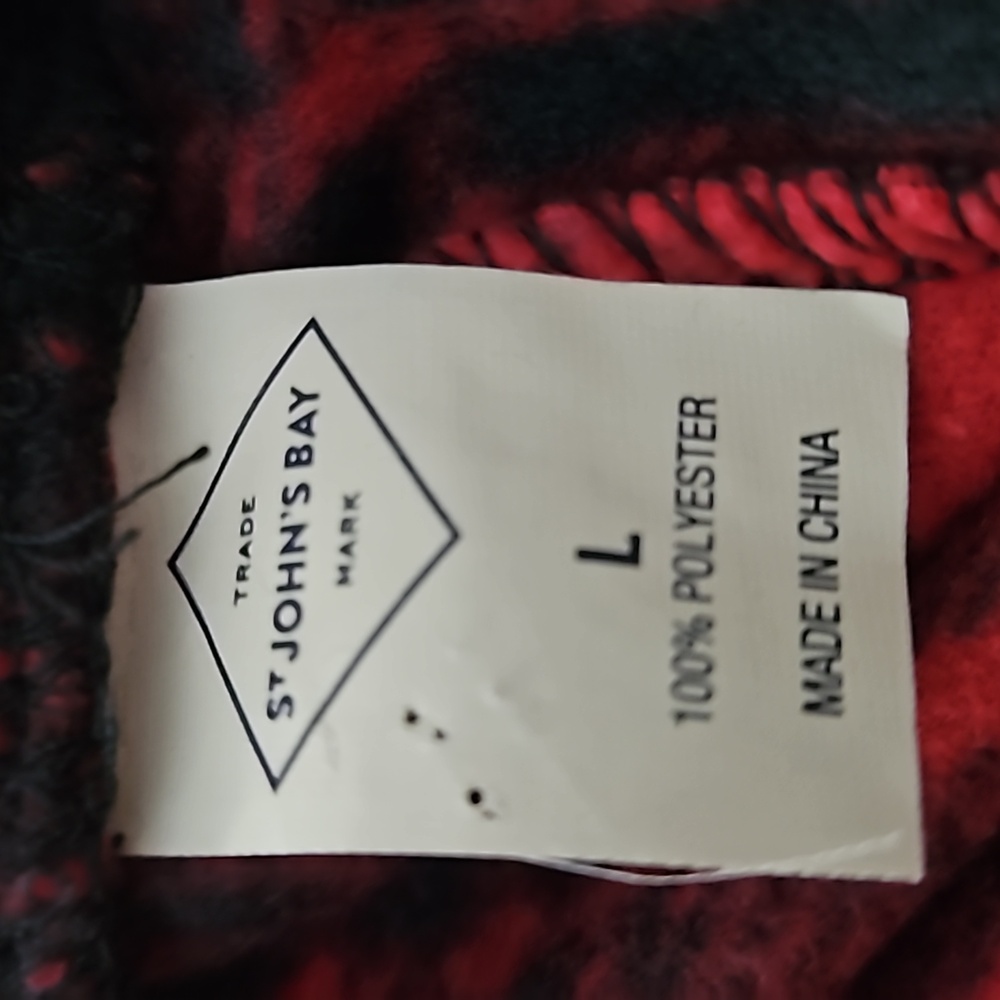 St Johns Bay Size Large Red Tartan Pajama Pants Sleepwear - Picture 4 of 4